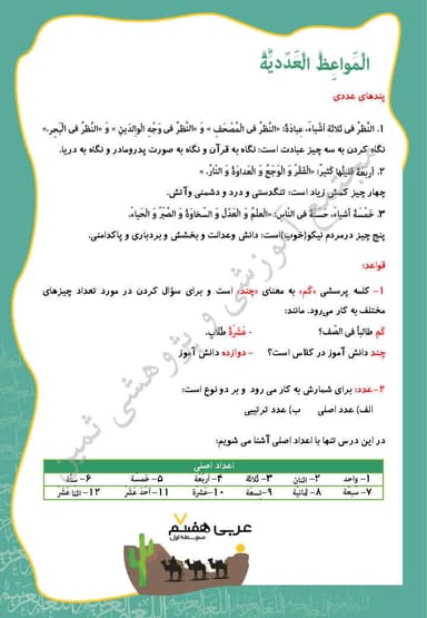 تصویر محصول خلاصه نکات عربی هفتم درس 2 (جواهر الکلام و کنوز الحکم) / متوسطه اول 1404