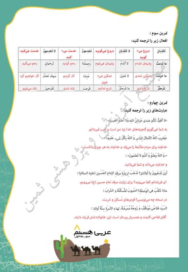 تصویر محصول نمونه سوال حل شده عربی درس ششم: : فِي السَّفَرِ هشتم متوسطه اول