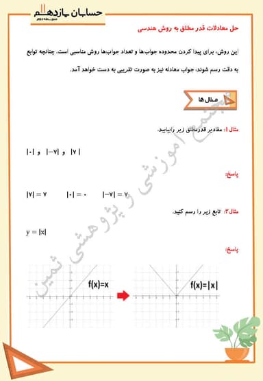 تصویر محصول خلاصه نکات حسابان  یازدهم فصل 1 درس چهارم (قدر مطلق و ویژگی های آن) / رشته ریاضی 1404