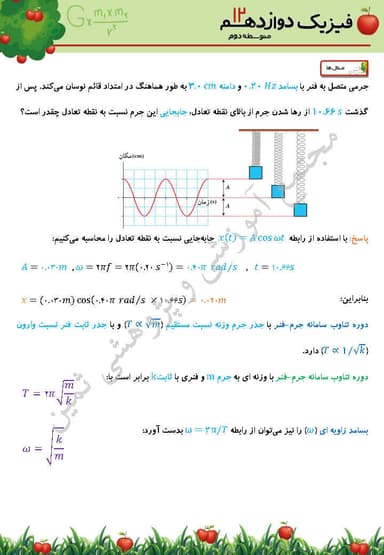 تصویر محصول خلاصه نکات فیزیک دوازدهم فصل 3 (نوسان و امواج) / رشته تجربی 1404