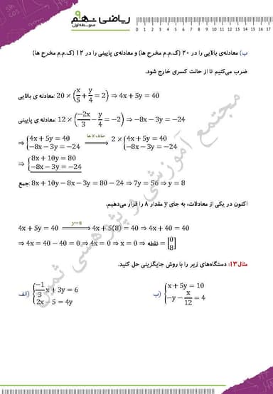 تصویر محصول نمونه سوال حل شده ریاضی نهم فصل 6 (خط و معادله‌های خطی) / متوسطه اول 1404