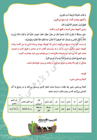 تصویر محصول خلاصه نکات عربی درس هفتم: " ...أَرْضُ اللّهِ واسِعه" هشتم متوسطه اول