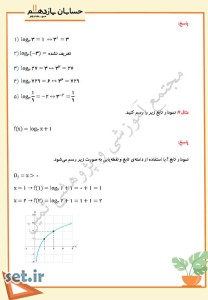 نمونه سوال فصل سوم حسابان یازدهم ریاضی،درس دوم حسابان یازدهم