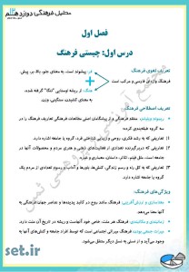 خلاصه و نکات درس اول تحلیل فرهنگی دوازدهم انسانی،درس اول تحلیل فرهنگی دوازدهم انسانی