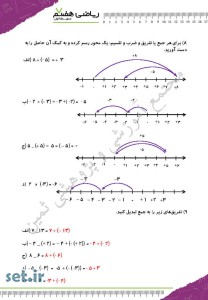 نمونه سوال فصل دوم ریاضی هفتم،نمونه سوال ریاضی هفتم