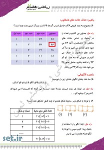 نمونه سوال فصل اول ریاضی هفتم،نمونه سوال ریاضی هفتم