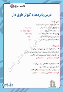 نمونه سوال درس پانزدهم فارسی یازدهم،درس پانزدهم فارسی یازدهم