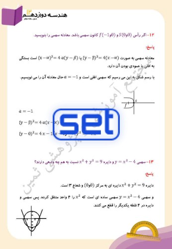 فصل دوم،درس سوم: بیضی و سهمی