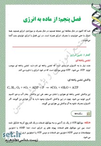 خلاصه و نکات فصل پنجم زیست شناسی دوازدهم،فصل پنجم زیست شناسی دوازدهم