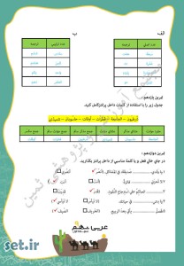 نمونه سوال درس دهم عربی نهم،درس دهم عربی نهم